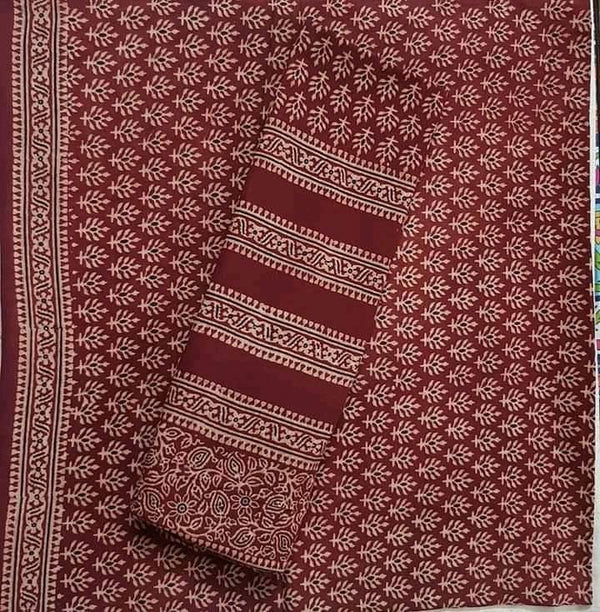 Red Block Printed