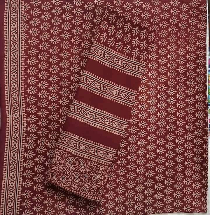 Red Block Printed