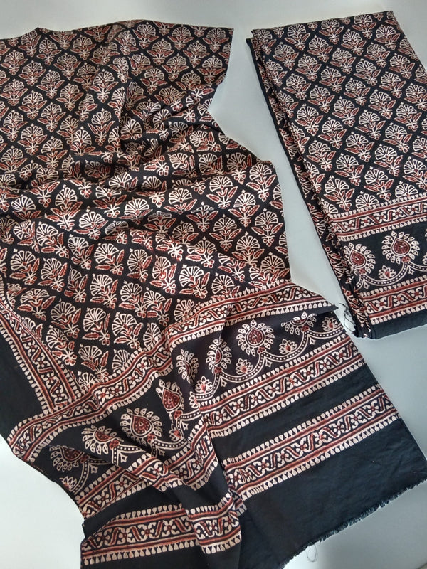 Red & Black Phul Print