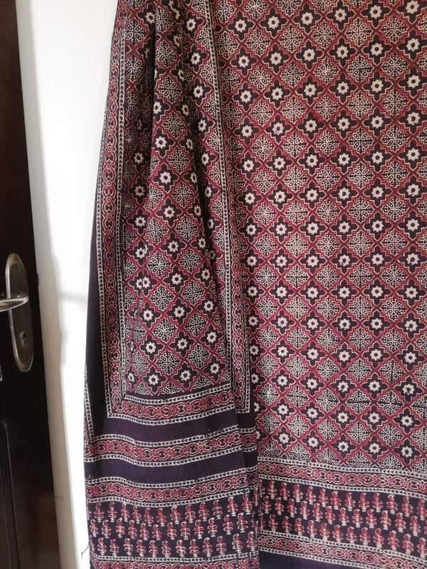 maroon Flower Print